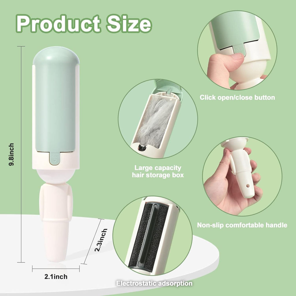 Non-slip handle grip of reusable pet hair roller — ergonomic design