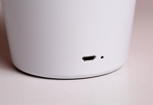 LED lamp showing colour mood lighting mode in warm red tone