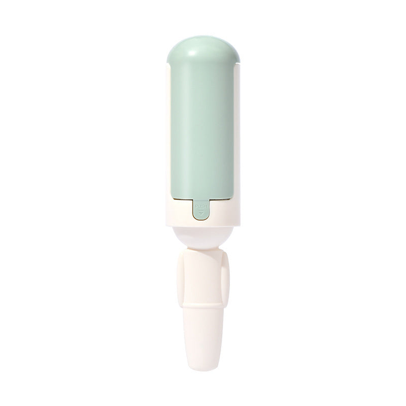 Reusable pet hair remover roller — green self-cleaning lint roller for dog and cat fur