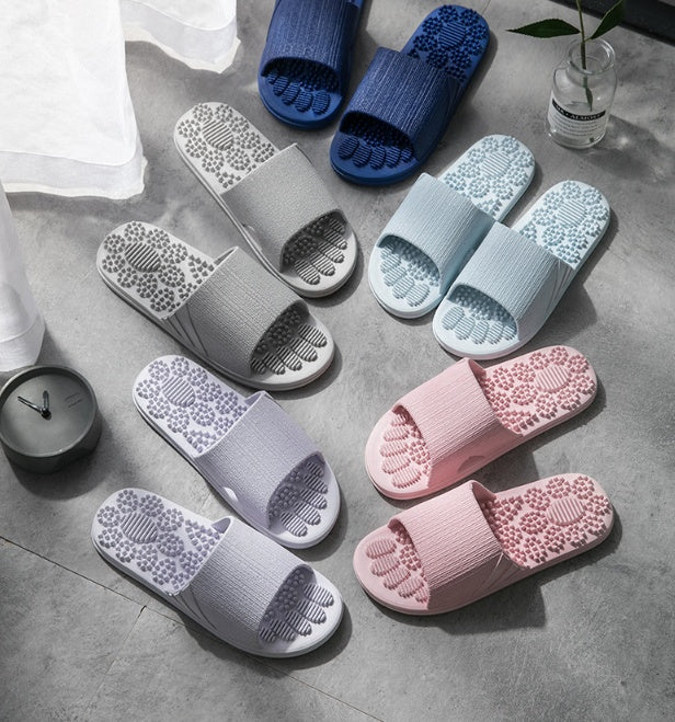 Acupressure reflexology sandals — footbed showing pressure point nodes for pain relief