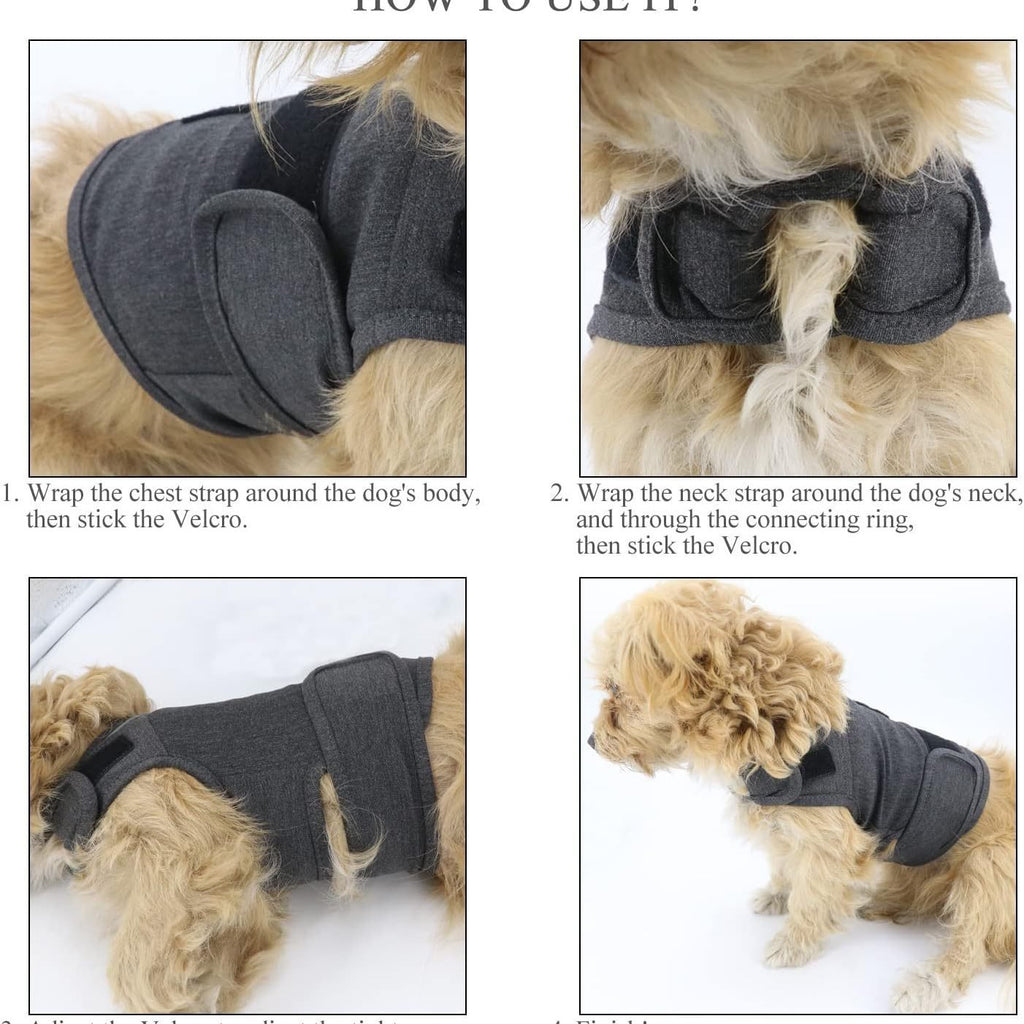 Dog Anxiety Relief Vest — product flat lay showing full vest design